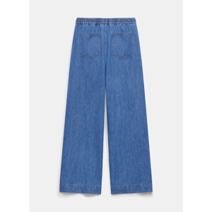 Mint Velvet Mid Indigo Tie Wide Jeans